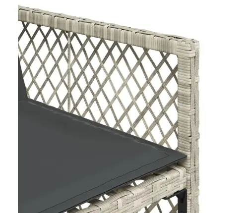 Sodo Komplektas Su Pagalvėlėmis, 5 Dalių, Pilkas, Poliratanas