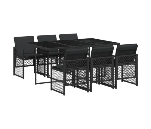 7-Daļīgs Dārza Mēbeļu Komplekts Ar Matračiem, Pe Rotangpalma Vidaxl