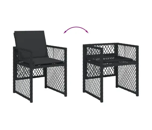 7-Daļīgs Dārza Mēbeļu Komplekts Ar Matračiem, Pe Rotangpalma Vidaxl