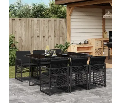 7-Daļīgs Dārza Mēbeļu Komplekts Ar Matračiem, Pe Rotangpalma Vidaxl