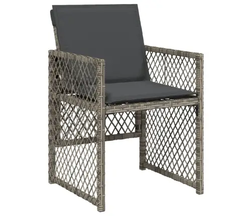 Sodo Komplektas Su Pagalvėlėmis, 7 Dalių, Pilkas, Poliratanas