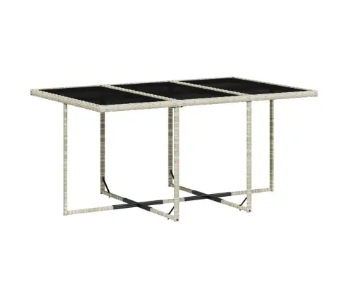 7-Daļīgs Dārza Mēbeļu Komplekts, Matrači,Gaiši Pelēka Pe Pinums Vidaxl