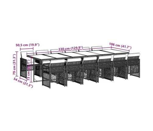 Sodo Komplektas Su Pagalvėlėmis, 13 Dalių, Pilkas, Poliratanas