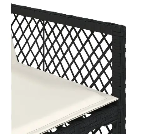 Sodo Komplektas Su Pagalvėlėmis, 13 Dalių, Juodas, Poliratanas