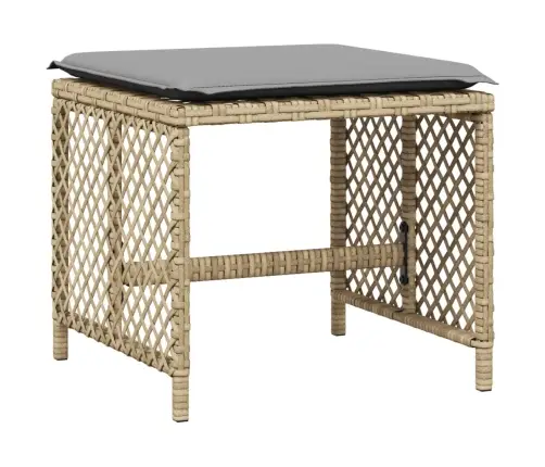 Sodo Komplektas Su Pagalvėlėmis, 9 Dalių, Smėlio, Poliratanas