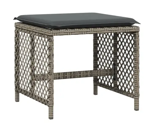 9-Osaline Aiamööbli Komplekt Patjadega, Hall, Polürotang