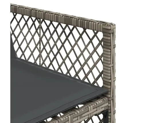 9-Osaline Aiamööbli Komplekt Patjadega, Hall, Polürotang