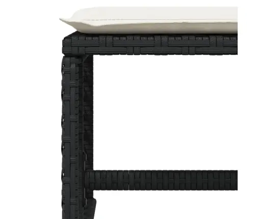 9-Osaline Aiamööbli Komplekt Patjadega, Must, Polürotang