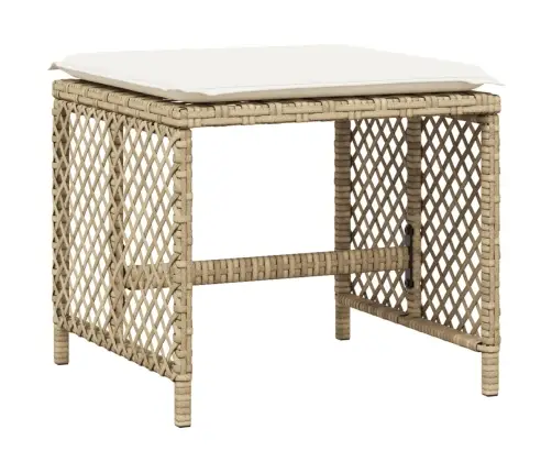 Sodo Komplektas Su Pagalvėlėmis, 11 Dalių, Smėlio, Poliratanas