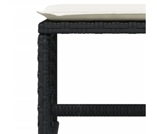 11-Osaline Aiamööbli Komplekt Patjadega, Must, Polürotang