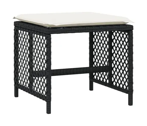 Sodo Komplektas Su Pagalvėlėmis, 13 Dalių, Juodas, Poliratanas