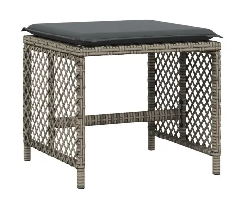 13-Daļīgs Dārza Mēbeļu Komplekts Ar Matračiem, Pelēks Pe Vidaxl