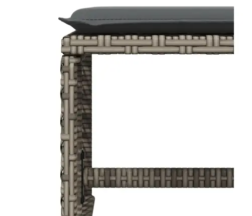 13-Daļīgs Dārza Mēbeļu Komplekts Ar Matračiem, Pelēks Pe Vidaxl