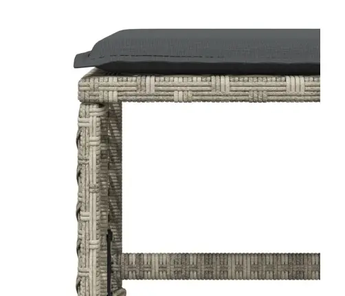 13-Daļīgs Dārza Mēbeļu Komplekts Ar Matračiem, Gaiši Pelēka Pe Vidaxl