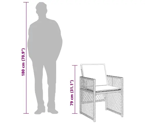 Sodo Komplektas Su Pagalvėlėmis, 13 Dalių, Smėlio, Poliratanas