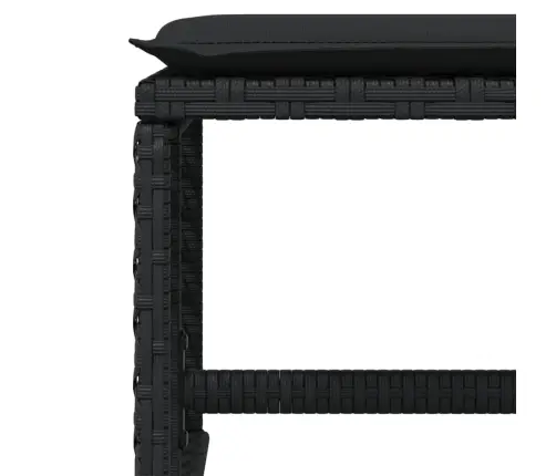 15-Daļīgs Dārza Mēbeļu Komplekts Ar Matračiem, Melns Pe Vidaxl