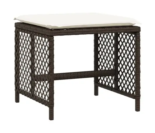 Sodo Komplektas Su Pagalvėlėmis, 15 Dalių, Rudas, Poliratanas