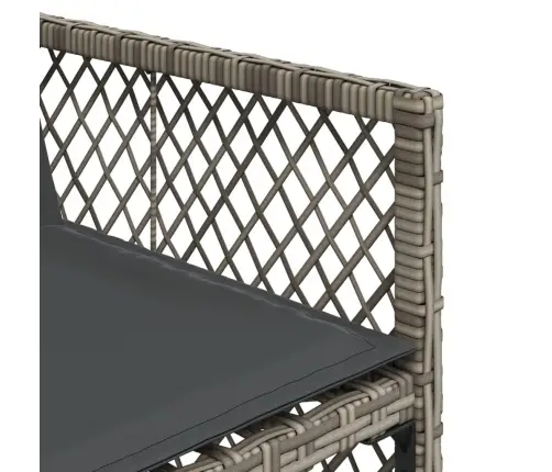 15-Osaline Aia Söögimööbli Komplekt Patjadega, Hall, Polürotang