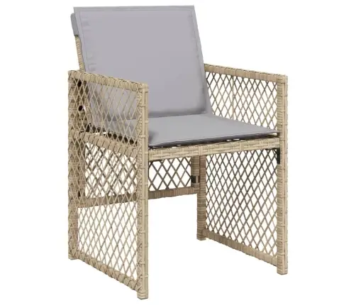 9-Daļīgs Virtuves Mēbeļu Komplekts Ar Matračiem, Pe Rotangpalma Vidaxl