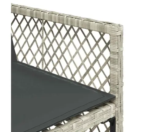 13-Osaline Aia Söögimööbli Komplekt Patjadega, Hall, Polürotang