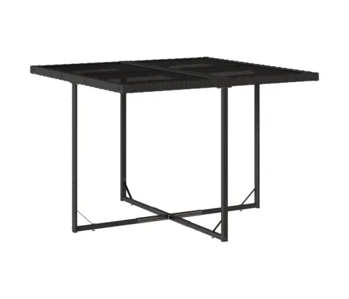 5-Daļīgs Dārza Mēbeļu Komplekts, Matrači, Melna Pe  Rotangpalma Vidaxl