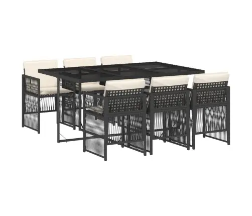 7-Daļīgs Dārza Mēbeļu Komplekts Ar Matračiem, Pe Rotangpalma Vidaxl