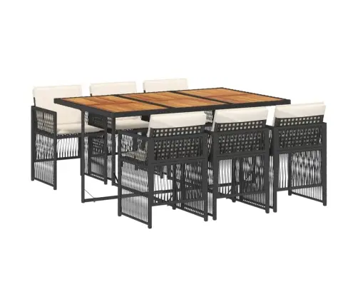 7-Daļīgs Dārza Mēbeļu Komplekts Ar Matračiem, Pe Rotangpalma Vidaxl