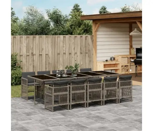 Sodo Komplektas Su Pagalvėlėmis, 11 Dalių, Smėlio, Poliratanas