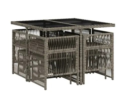 9-Daļīgs Dārza Mēbeļu Komplekts Ar Matračiem, Pe Rotangpalma Vidaxl