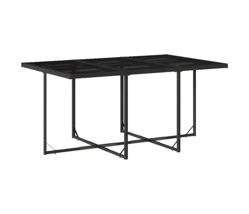 11-Osaline Aiamööbli Komplekt Patjadega, Must, Polürotang