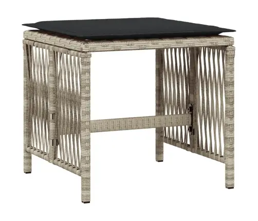 11-Daļīgs Dārza Mēbeļu Komplekts Ar Matračiem, Gaiši Pelēka Pe Vidaxl