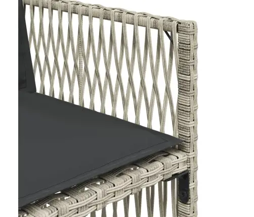 Sodo Komplektas Su Pagalvėlėmis, 15 Dalių, Pilkas, Poliratanas