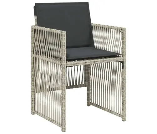 13-Osaline Aia Söögimööbli Komplekt Patjadega, Hall, Polürotang