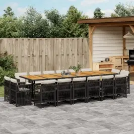 17-Daļīgs Dārza Mēbeļu Komplekts Ar Matračiem, Pe Rotangpalma Vidaxl