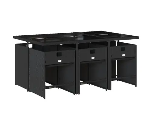 7-Daļīgs Dārza Mēbeļu Komplekts Ar Matračiem, Pe Rotangpalma Vidaxl