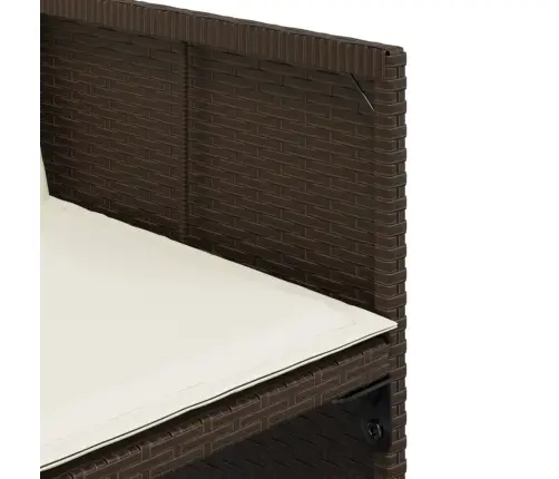 Sodo Komplektas Su Pagalvėlėmis, 7 Dalių, Rudas, Poliratanas