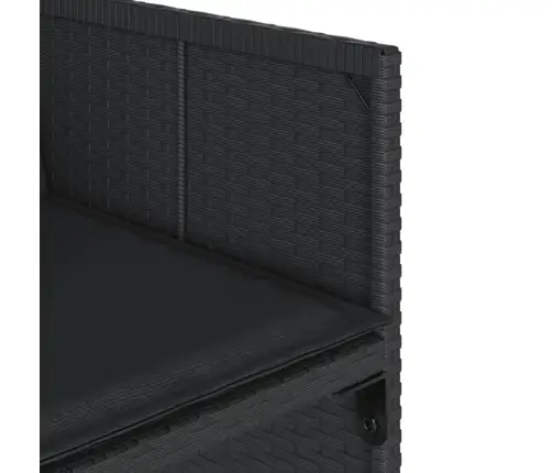 Sodo Komplektas Su Pagalvėlėmis, 9 Dalių, Juodas, Poliratanas