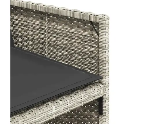 Sodo Komplektas Su Pagalvėlėmis, 9 Dalių, Pilkas, Poliratanas