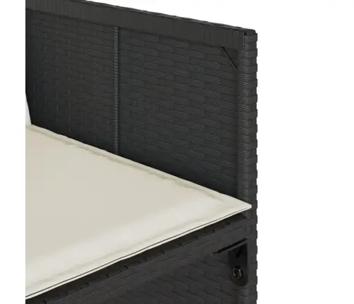 Sodo Komplektas Su Pagalvėlėmis, 11 Dalių, Juodas, Poliratanas