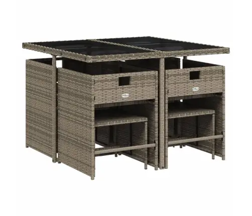 9-Daļīgs Dārza Mēbeļu Komplekts Ar Matračiem, Pe Rotangpalma Vidaxl