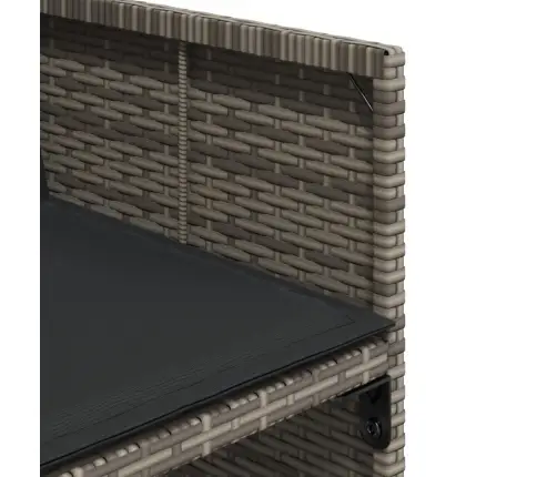 Sodo Komplektas Su Pagalvėlėmis, 9 Dalių, Pilkas, Poliratanas