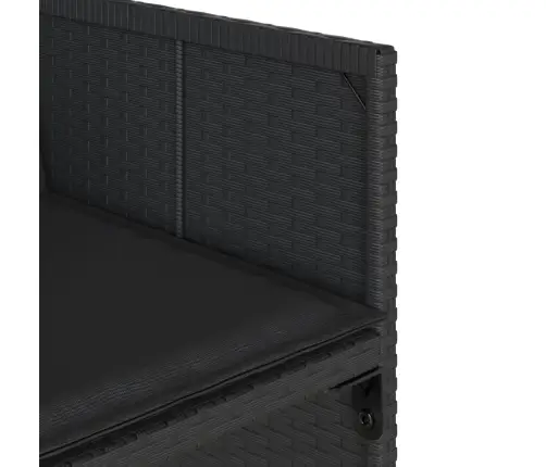 Sodo Komplektas Su Pagalvėlėmis, 11 Dalių, Juodas, Poliratanas