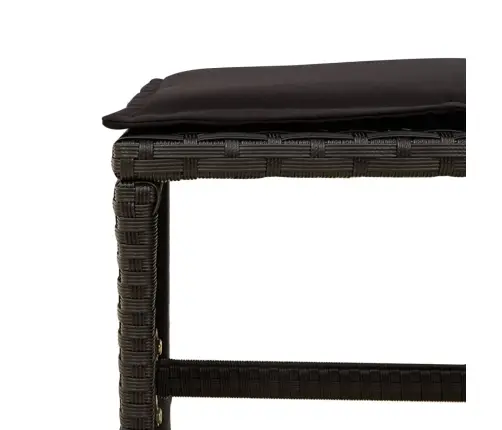 Sodo Komplektas Su Pagalvėlėmis, 11 Dalių, Juodas, Poliratanas