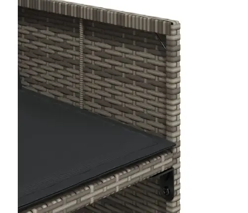 15-Osaline Aia Söögimööbli Komplekt Patjadega, Hall, Polürotang