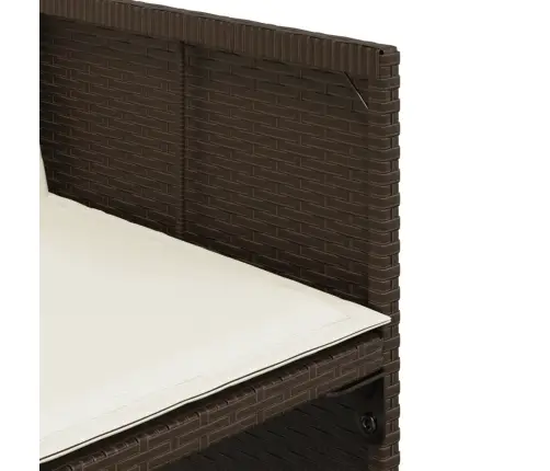 17-Daļīgs Dārza Mēbeļu Komplekts, Matrači, Brūna Pe Rotangpalma Vidaxl