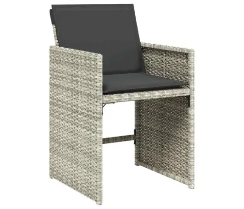 Sodo Komplektas Su Pagalvėlėmis, 13 Dalių, Pilkas, Poliratanas