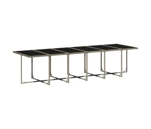 Sodo Komplektas Su Pagalvėlėmis, 17 Dalių, Pilkas, Poliratanas