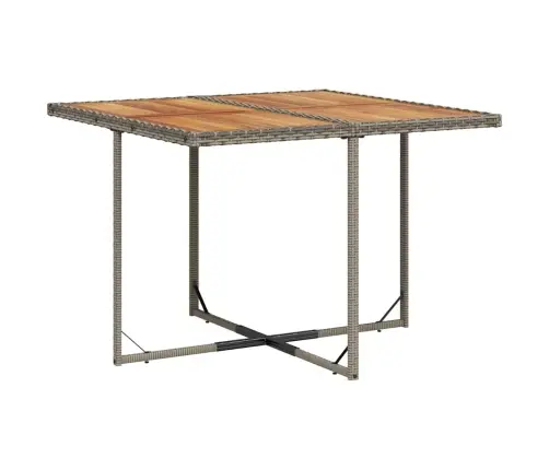 5-Daļīgs Dārza Mēbeļu Komplekts, Matrači, Pelēka Pe Rotangpalma Vidaxl