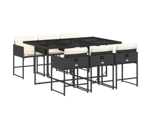 7-Daļīgs Dārza Mēbeļu Komplekts Ar Matračiem, Pe Rotangpalma Vidaxl