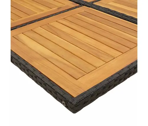 7-Osaline Aiamööblikomplekt Patjadega, Must, Polürotang